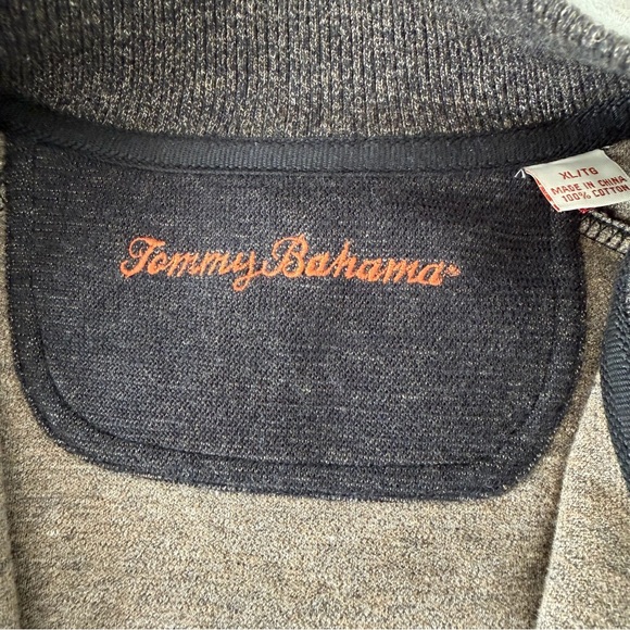 Tommy Bahama Men's Charcoal Zip-Up Sweater - Picture 3 of 4